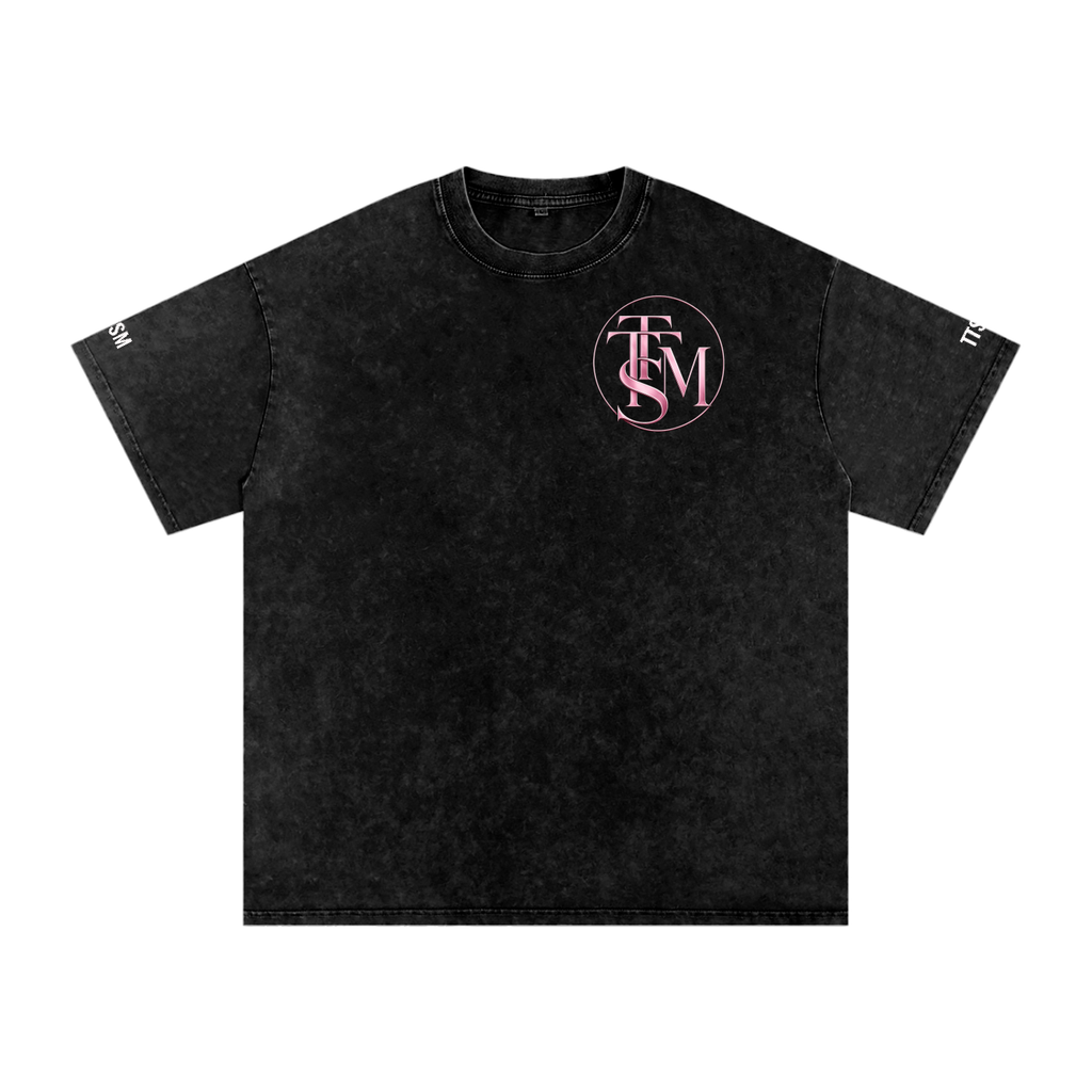 LET THEM Snow Washed Oversized Cotton T-Shirt