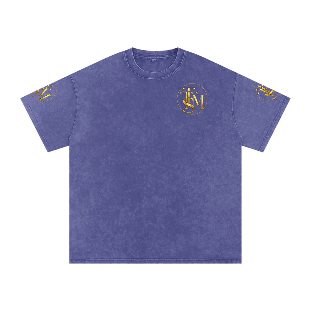 MY KID HAS SUPER POWERS Snow Washed Oversized Cotton T-Shirt