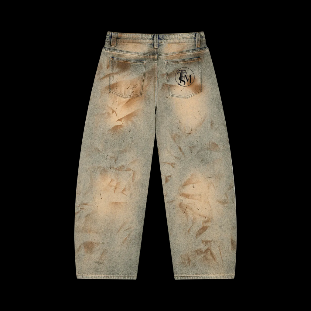 Men’s Vintage Wash Barrel Leg Jeans