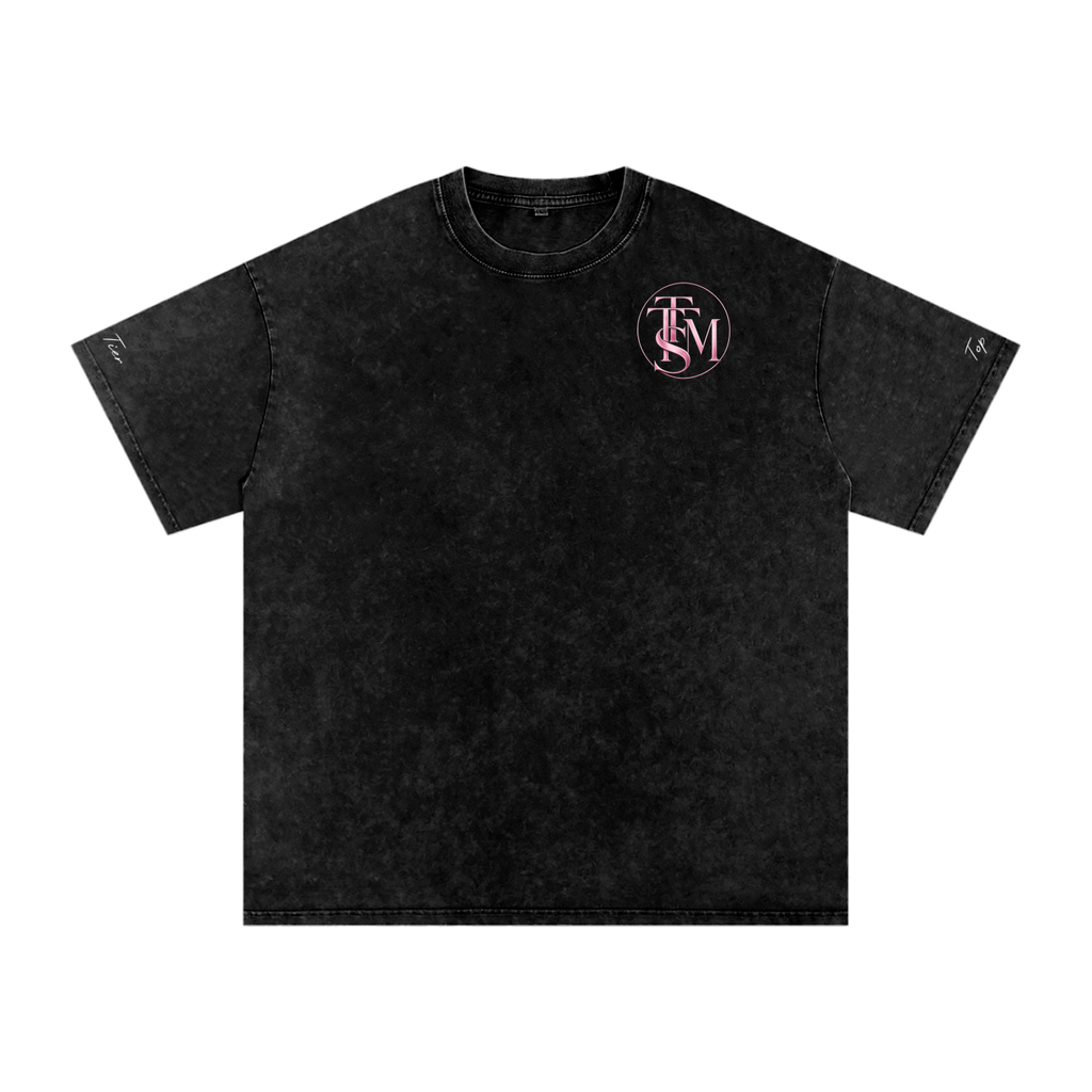 Snow Washed Oversized Cotton T-Shirt