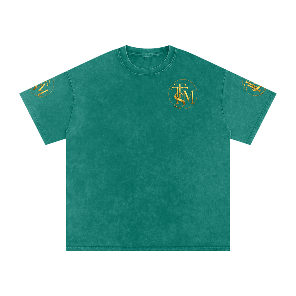 MY KID HAS SUPER POWERS Snow Washed Oversized Cotton T-Shirt