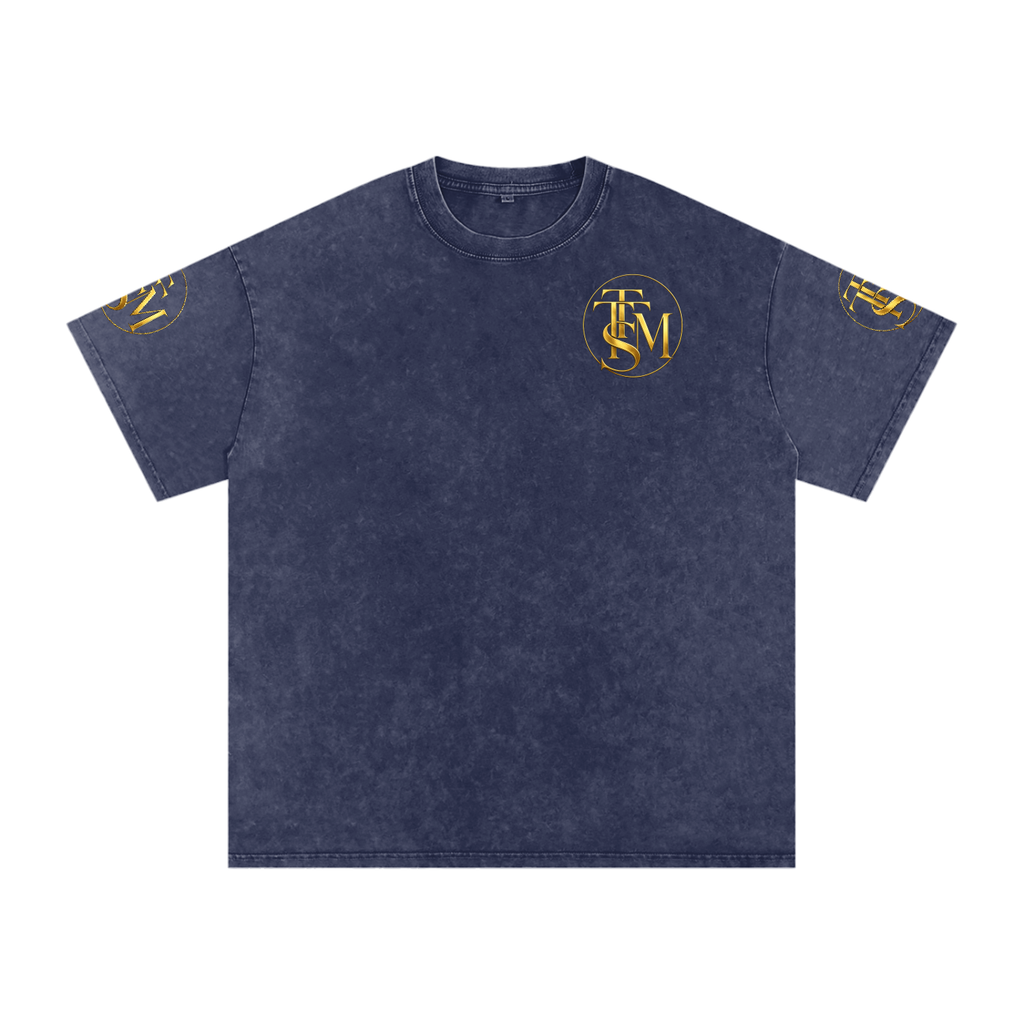 MY KID HAS SUPER POWERS Snow Washed Oversized Cotton T-Shirt