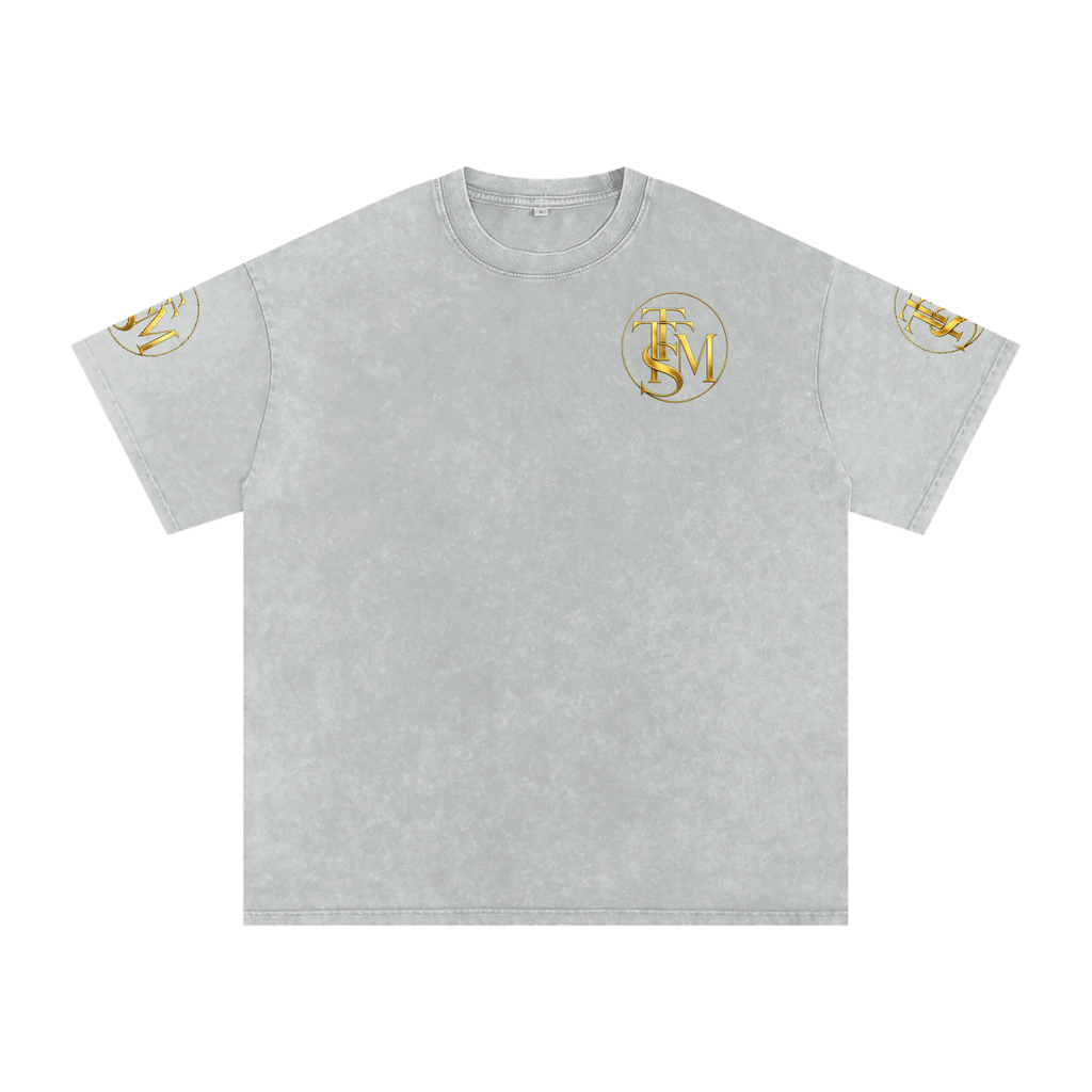 MY KID HAS SUPER POWERS Snow Washed Oversized Cotton T-Shirt