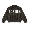 TOP TIER. Unisex Plaid Full-Zip Track Jacket