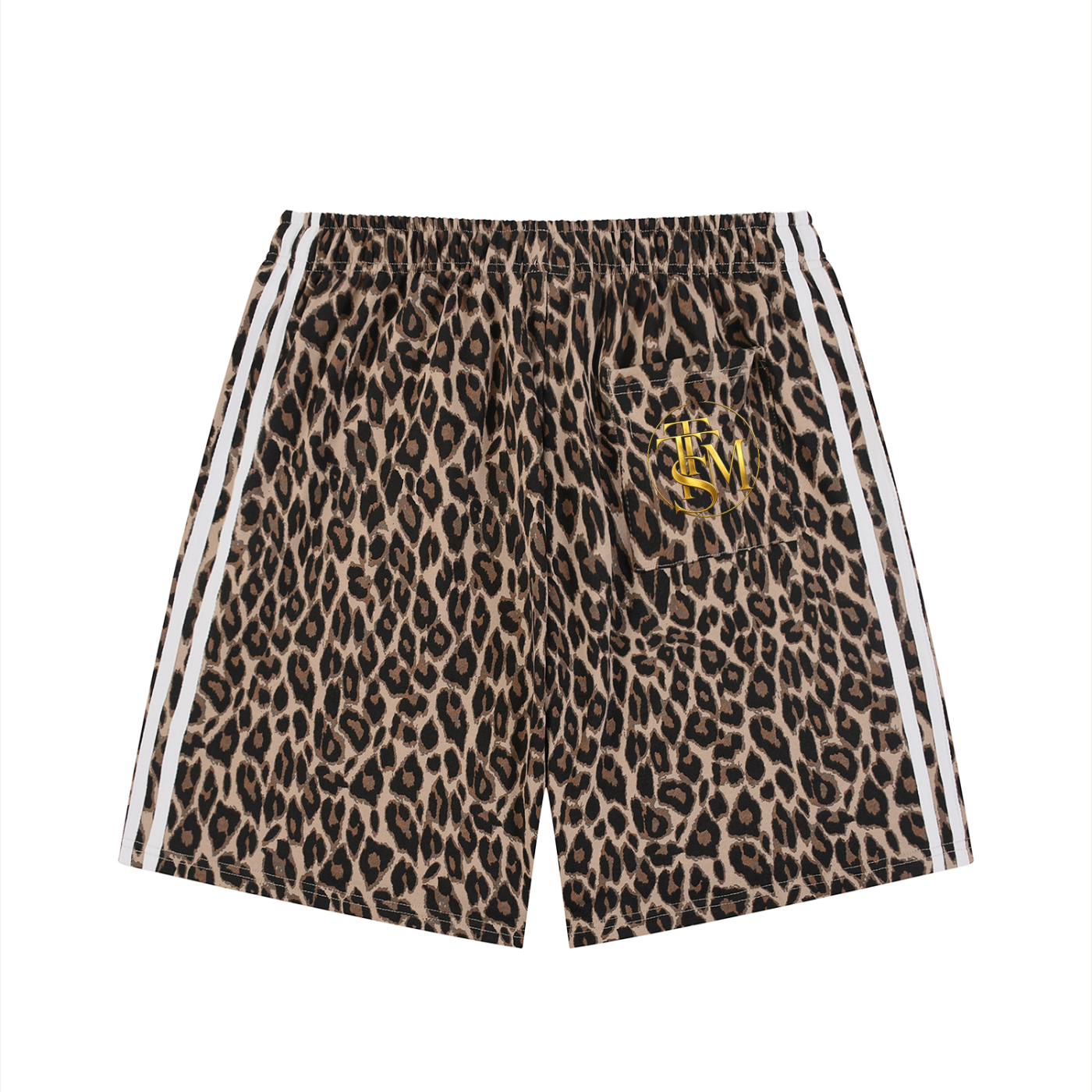Unisex Heavyweight Leopard Drawstring Shorts