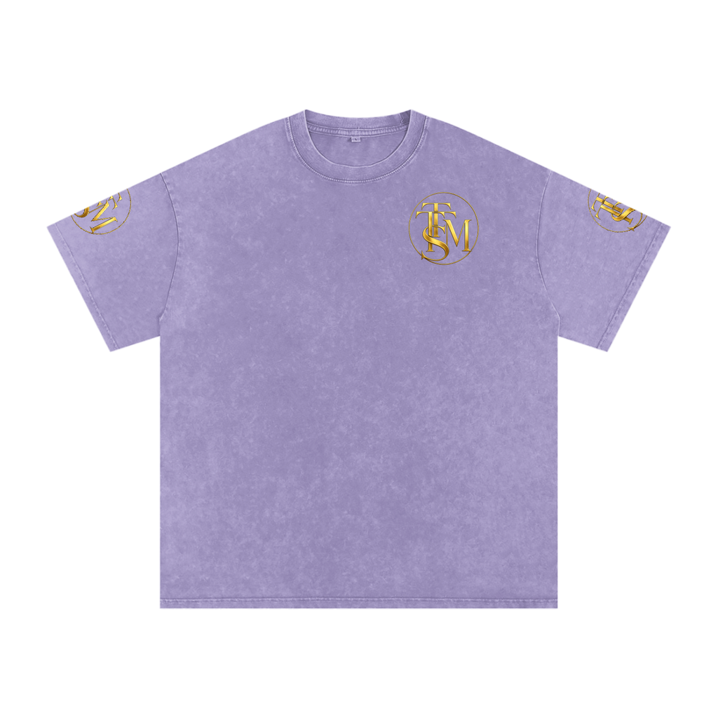 MY KID HAS SUPER POWERS Snow Washed Oversized Cotton T-Shirt