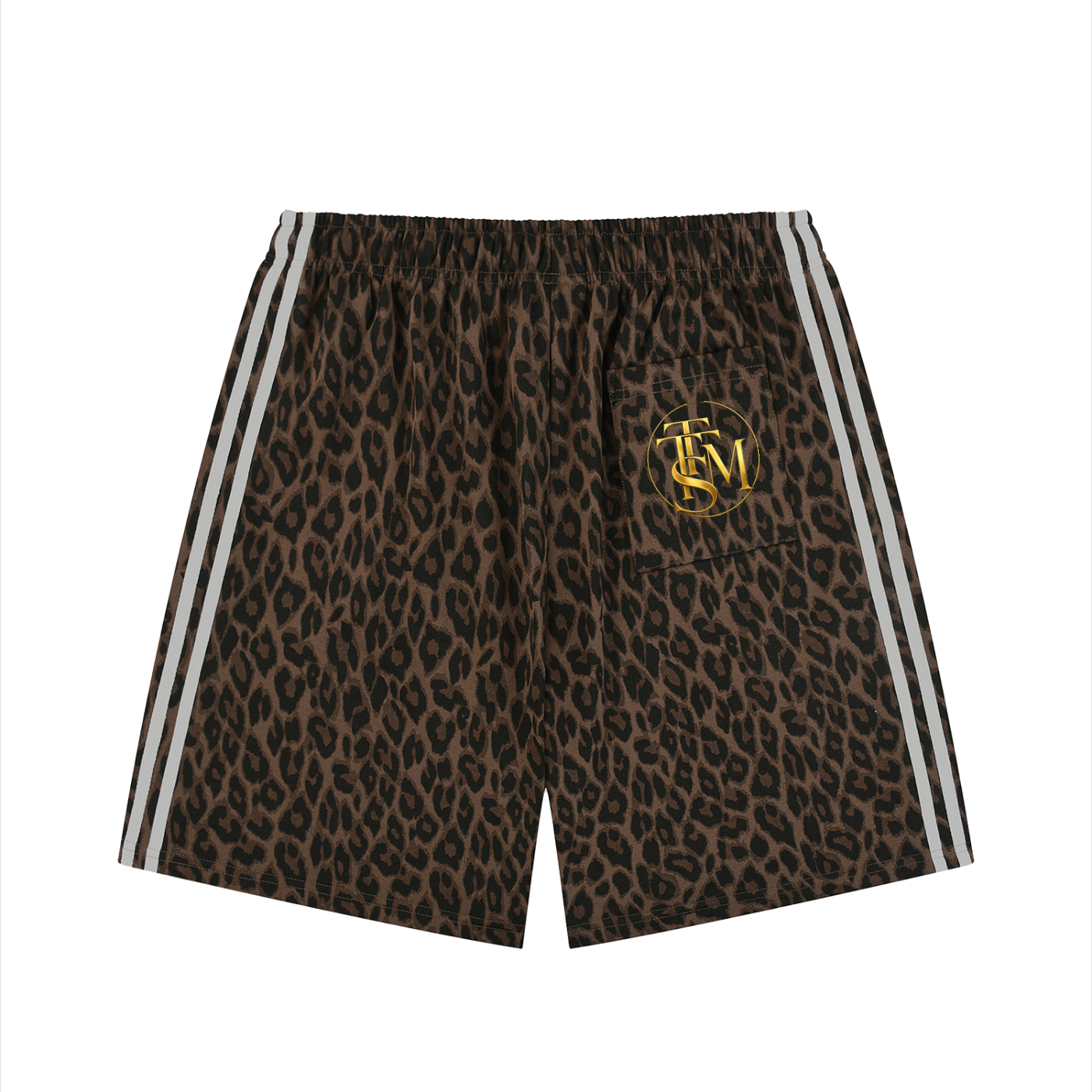 Unisex Heavyweight Leopard Drawstring Shorts