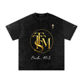GOD IS WITHIN HER. Snow Washed Oversized Cotton T-Shirt
