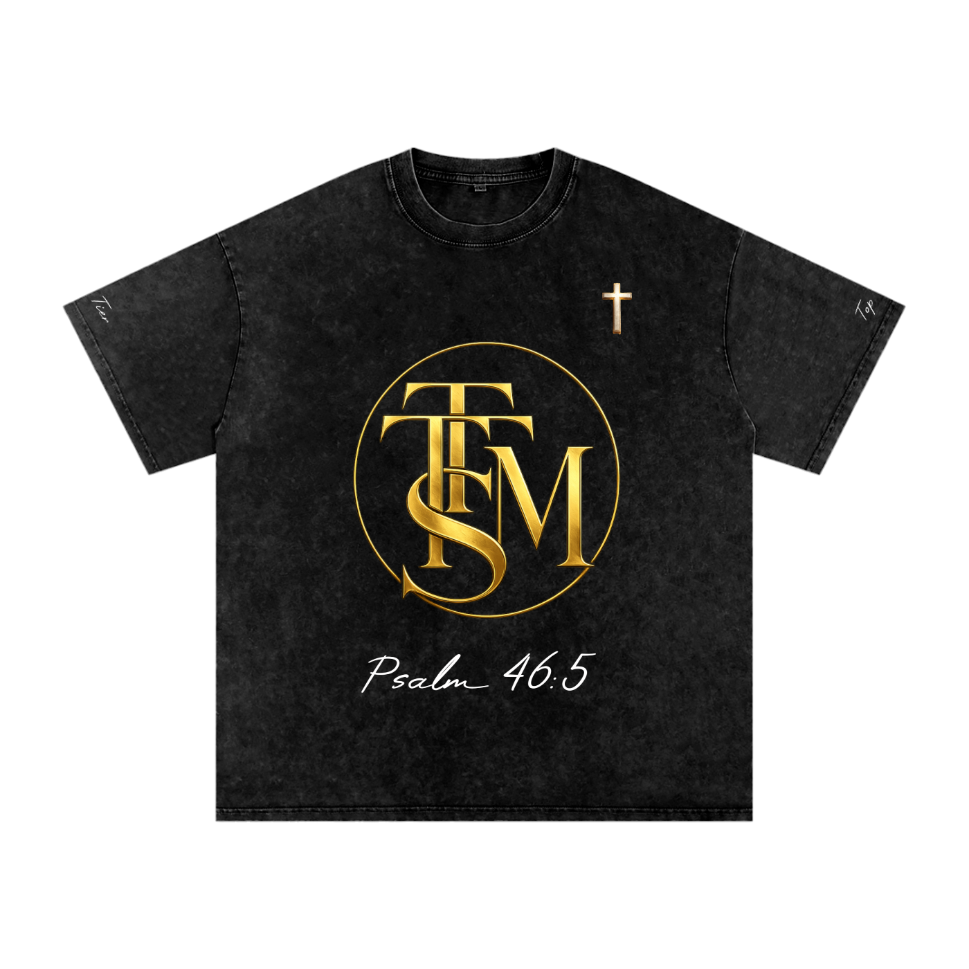 GOD IS WITHIN HER. Snow Washed Oversized Cotton T-Shirt