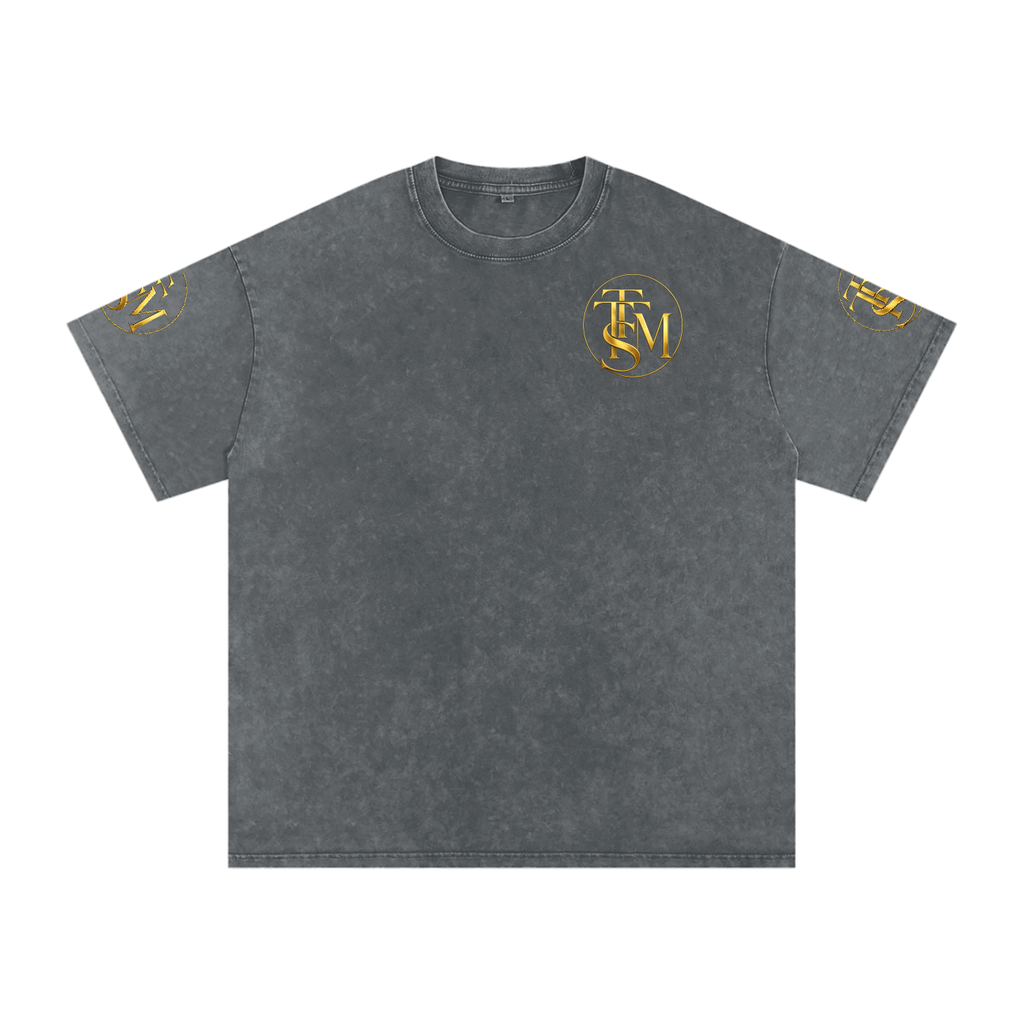 MY KID HAS SUPER POWERS Snow Washed Oversized Cotton T-Shirt