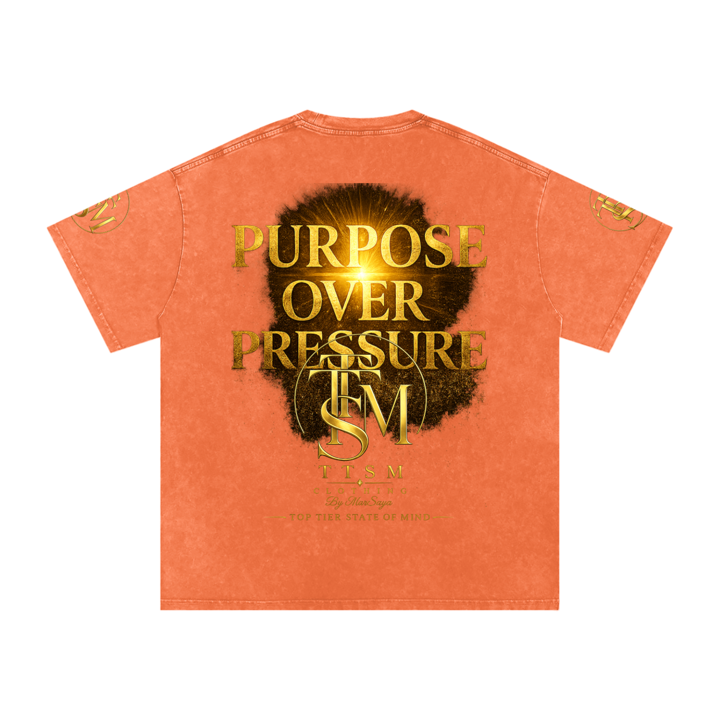 FAITH OVER FEAR. Snow Washed Oversized Cotton T-Shirt
