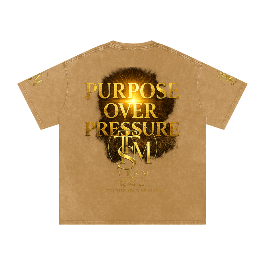 FAITH OVER FEAR. Snow Washed Oversized Cotton T-Shirt