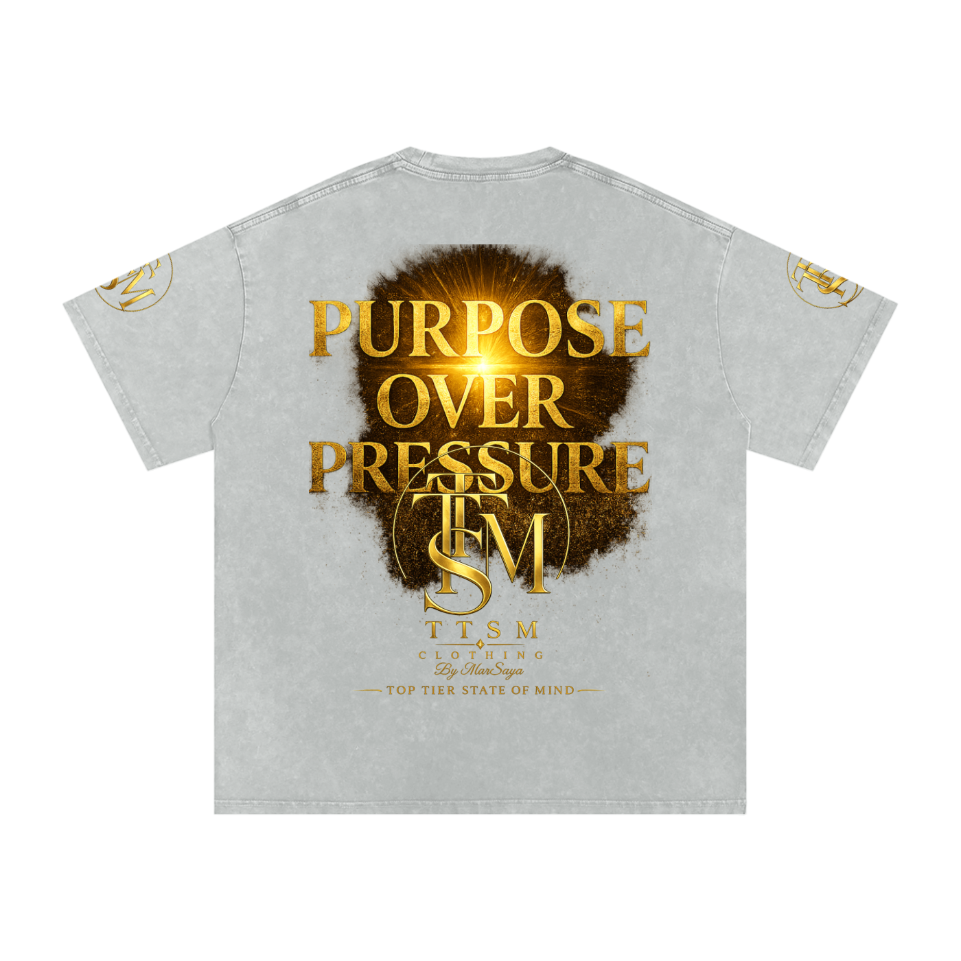 FAITH OVER FEAR. Snow Washed Oversized Cotton T-Shirt