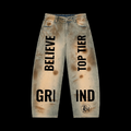 Men’s Vintage Wash Barrel Leg Jeans