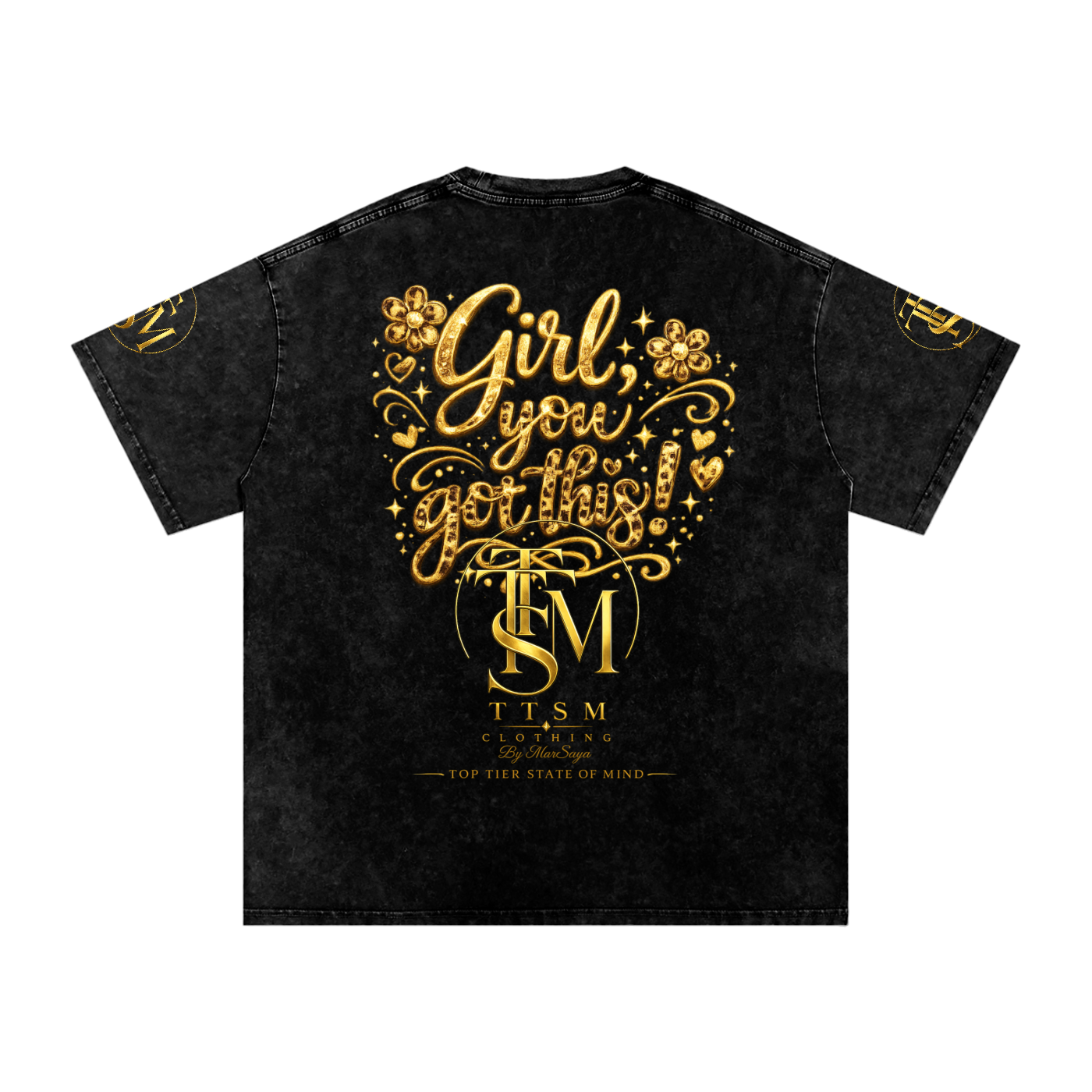 GIRL YOU GOT THIS Snow Washed Oversized Cotton T-Shirt