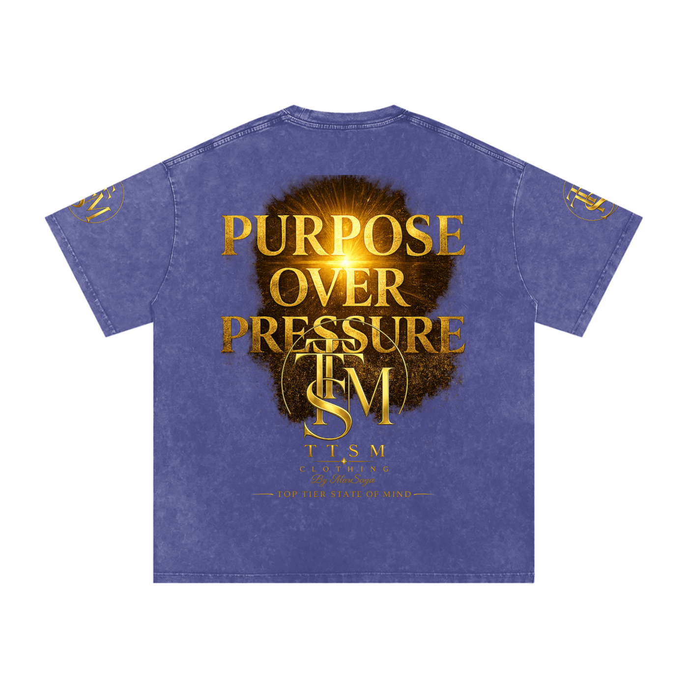 FAITH OVER FEAR. Snow Washed Oversized Cotton T-Shirt