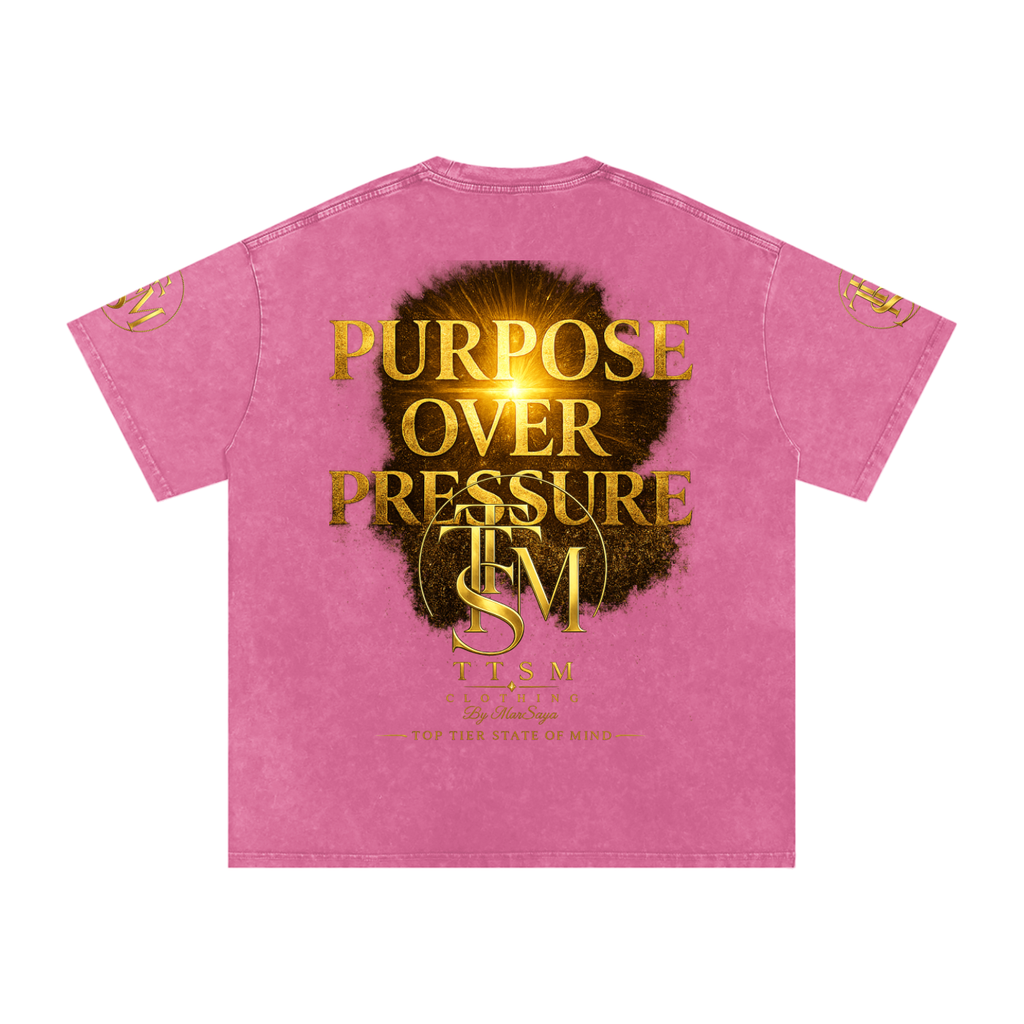 FAITH OVER FEAR. Snow Washed Oversized Cotton T-Shirt