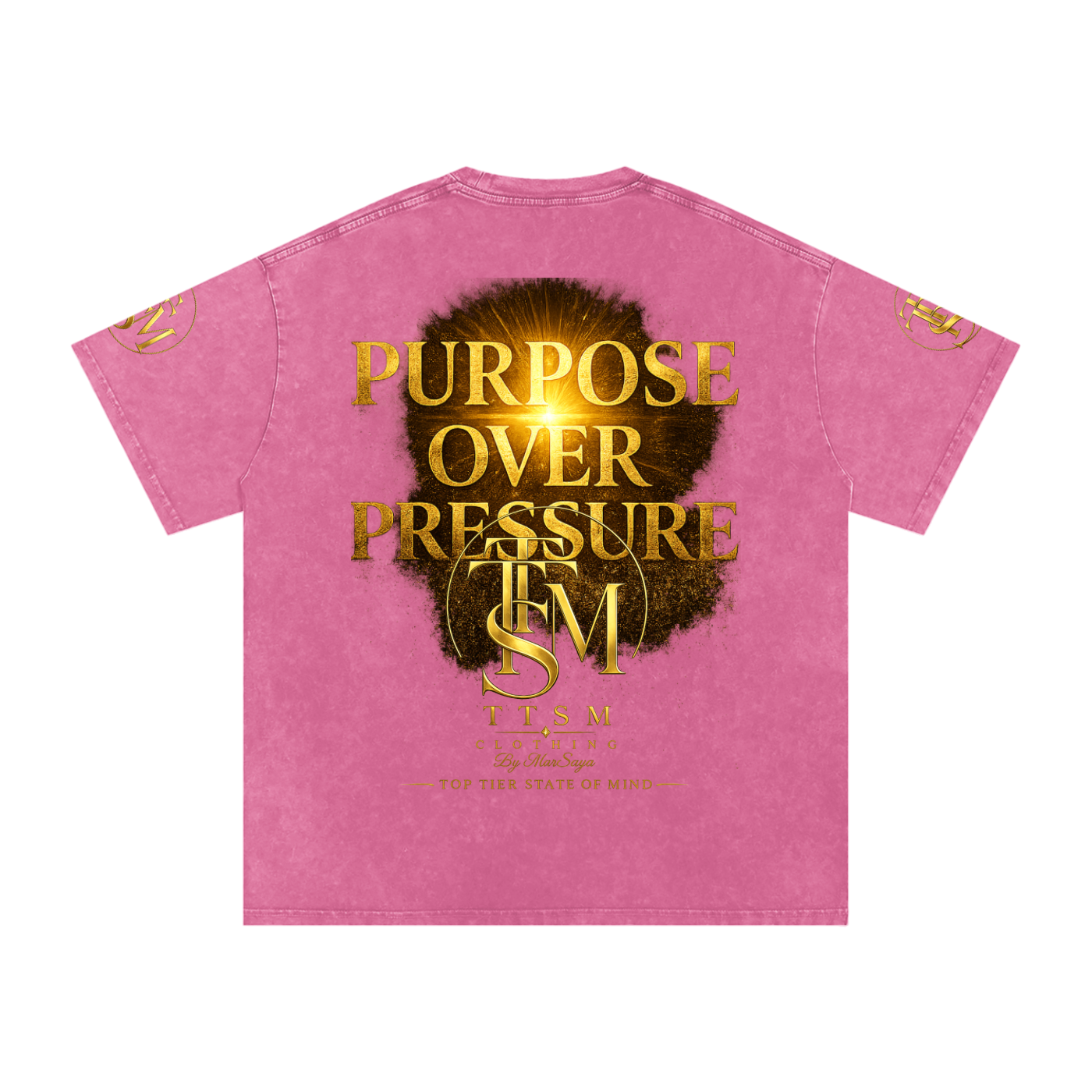 FAITH OVER FEAR. Snow Washed Oversized Cotton T-Shirt